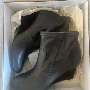 Franco Sarto
Black Leather Wedge Ankle Boots